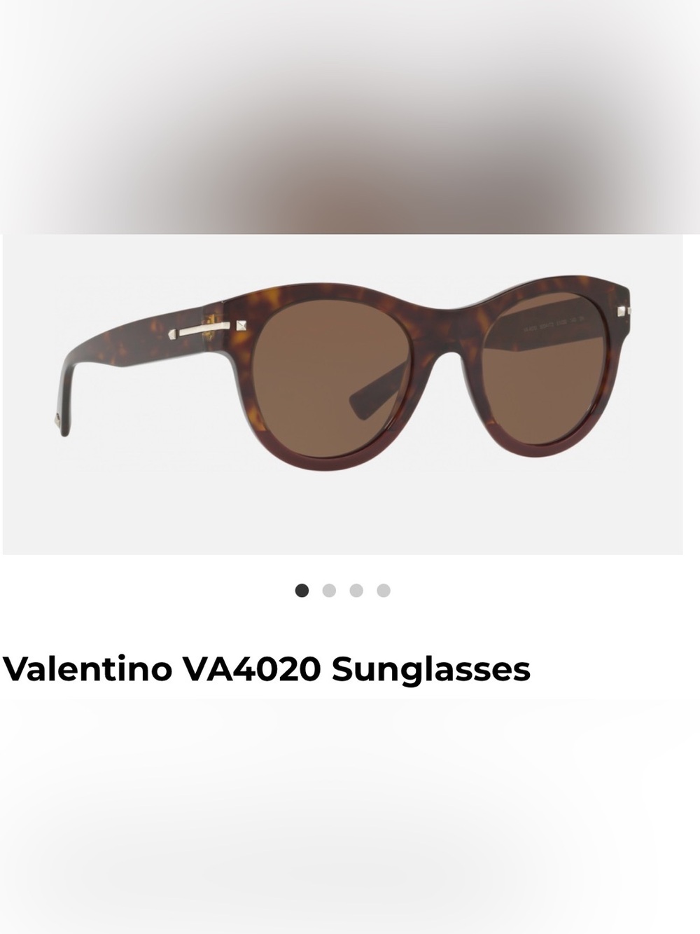 Valentino Tortoiseshell Sunglasses with Brown Lenses